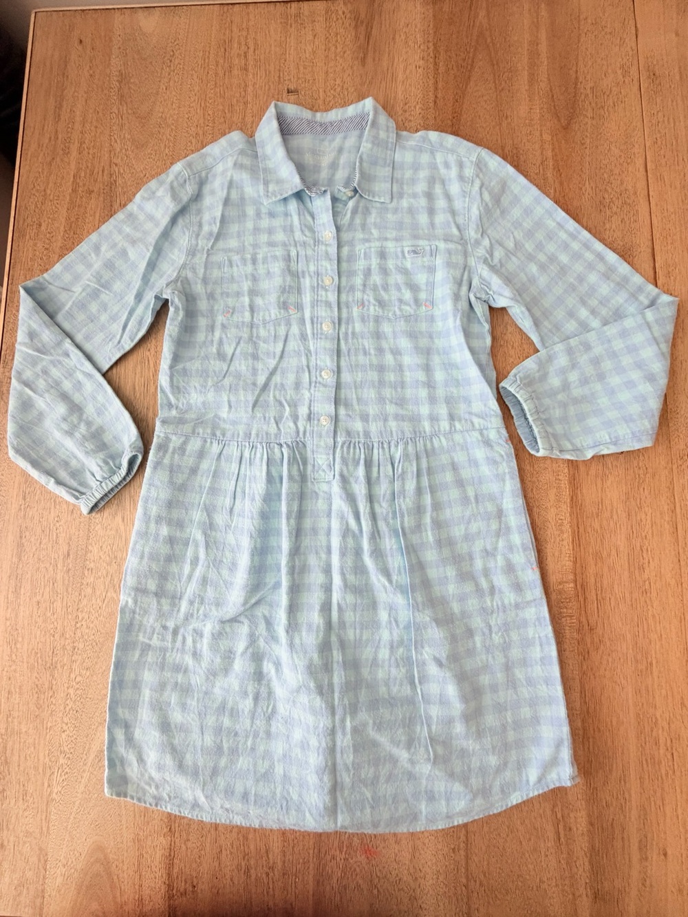 VINEYARD VINES Flannel Gingham Girls Dress Preppy 12